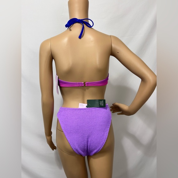 Wild fable ombré Blue and Pink Front Scoop Bikini Top XS (0-2) - Picture 5 of 8